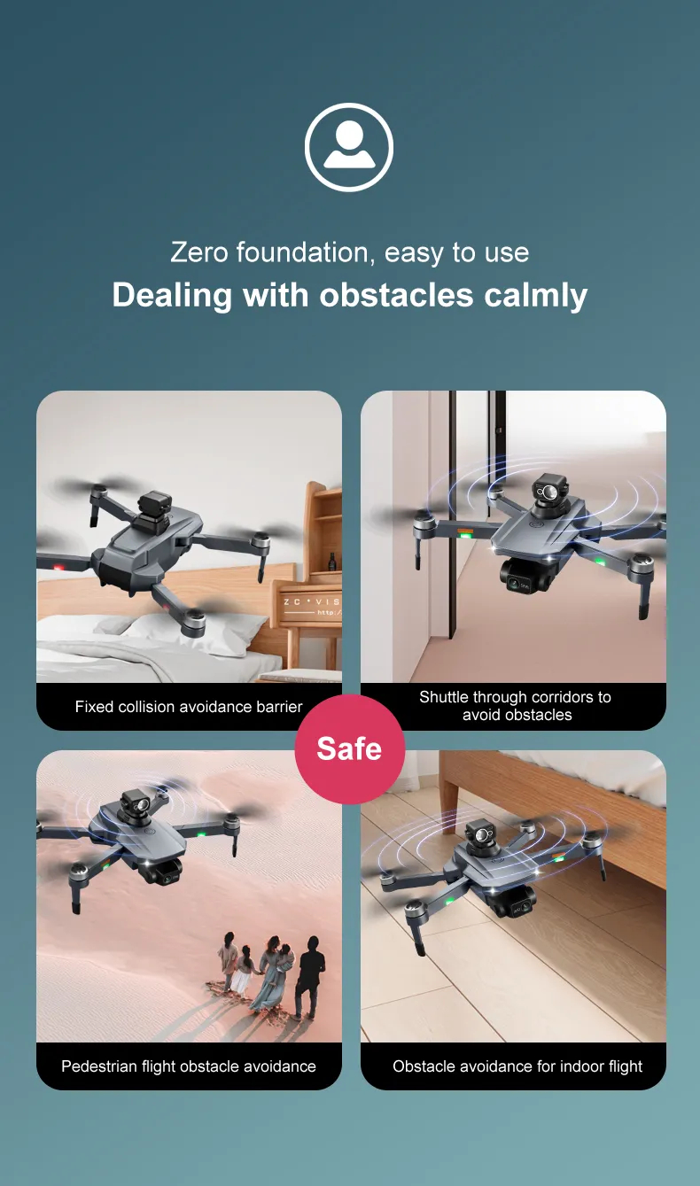 RG101 Pro GPS Drone 8K With 2-axis Gimbal HD Dual Camera 5G WIFI 360° Obstacle Avoidance Brushless Foldable Quadcopter Dron