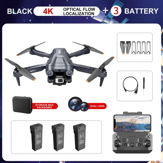 New MINI4 UAV 4K HD ESC Camera Optical Flow Positioning Obstacle Avoidance Foldable Quadcopter Remote Control Drone Toy Boy Gift