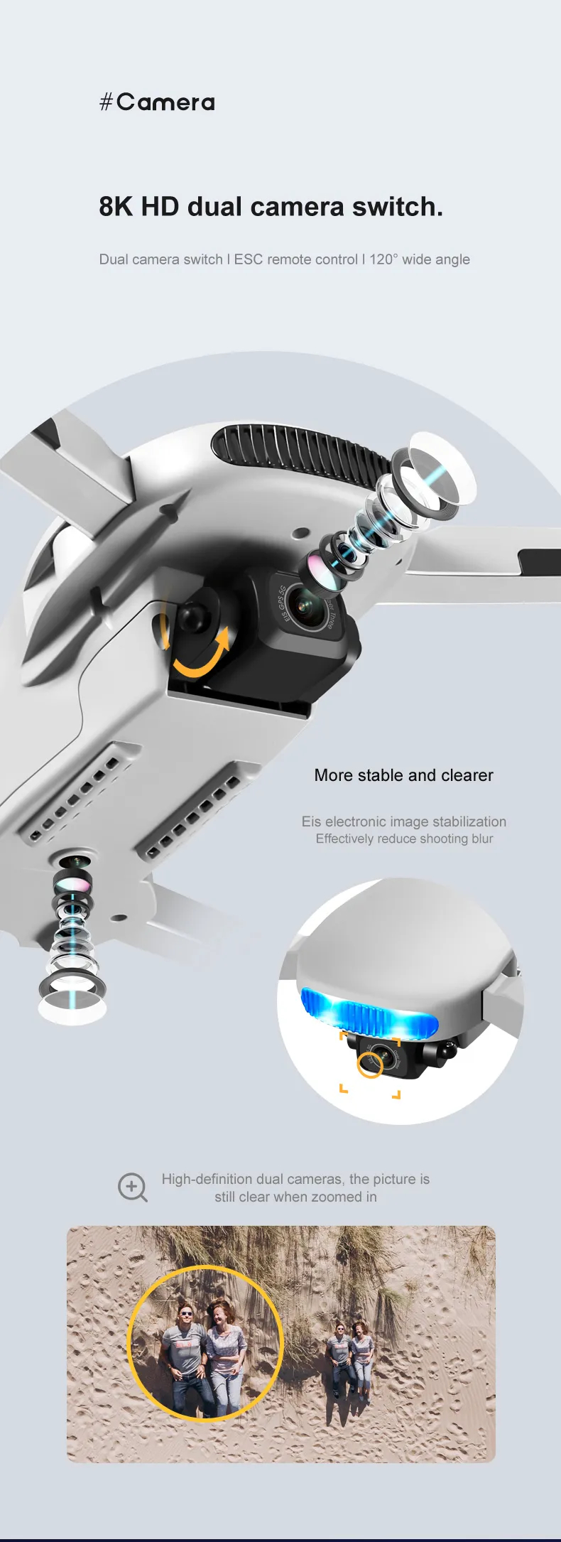 New LU3 Max Professional drone 8K HD ESC Camera 5G Wifi FPV optical Flow Foldable RC quadcopter aerial photography Gift toys