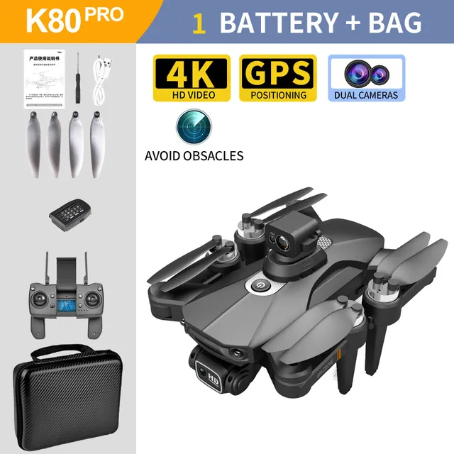New K80 PRO Drone GPS 5G 4K HD Camera Professional Aerial Photography Brushless Motor Foldable Quadcopter Distance 1200M
