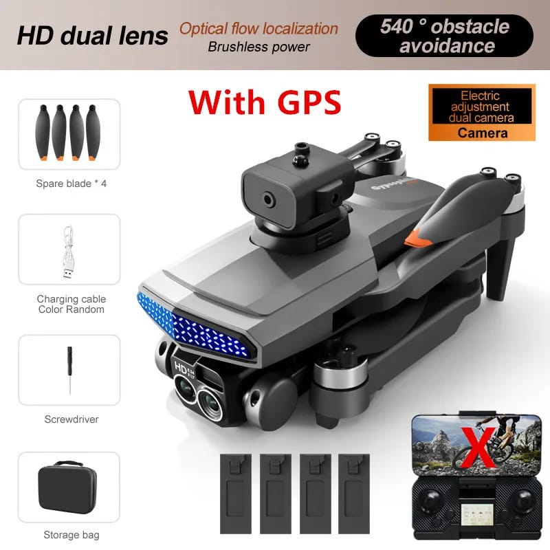 The new D6 professional mini drone 4kWifi FPV HD ESC camera optical flow with obstacle avoidance foldable quadcopter toy gift