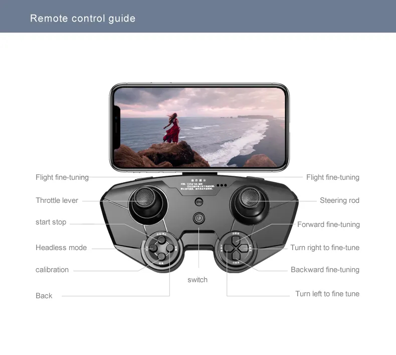 New JC801 Drone 4k Professional WiFi Fpv HD wide-angle camera RC Aerial ...