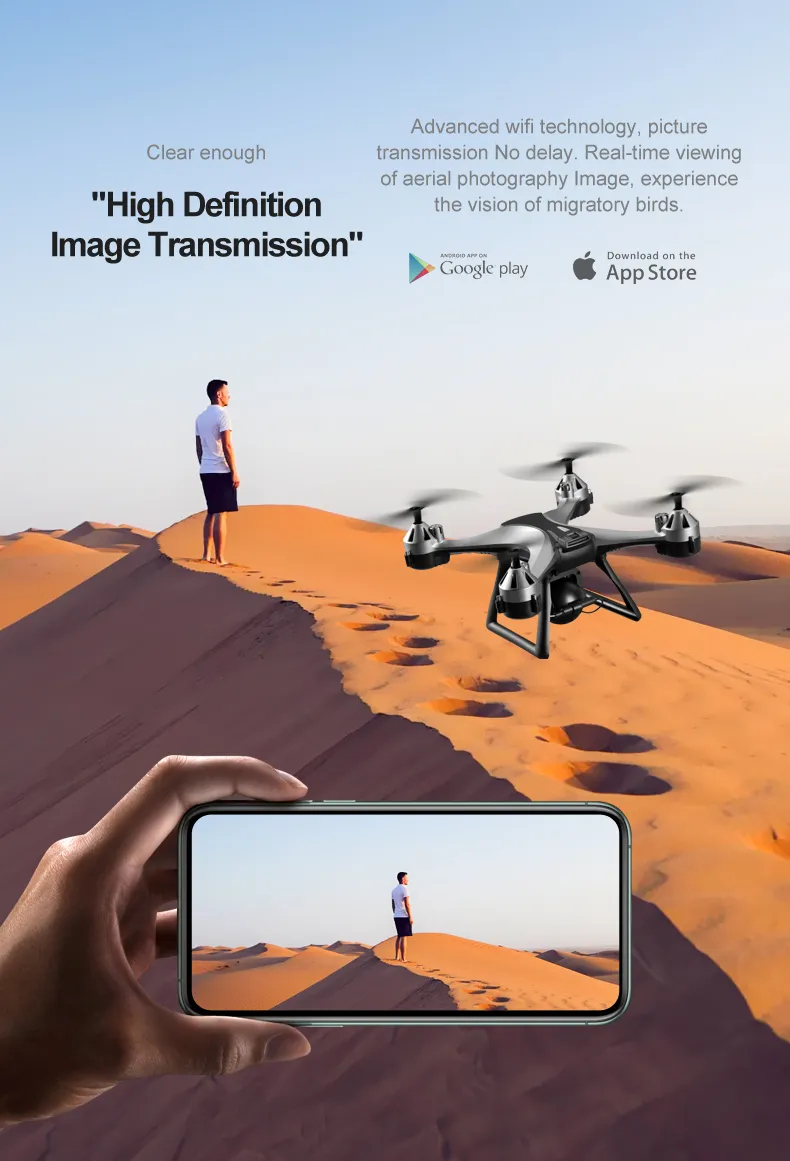 New JC801 Drone 4k Professional WiFi Fpv HD wide-angle camera RC Aerial Photography quadcopter helicopter Camera-free toy gift