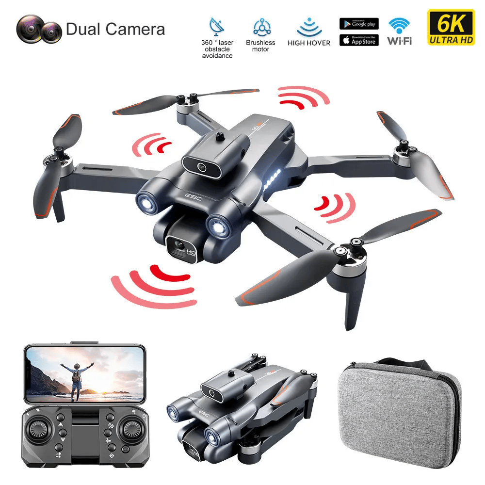 4K drone professional HD6K ESC camera WIFI FPV optical flow positioning obstacle avoidance four-axis foldable RC helicopter toys