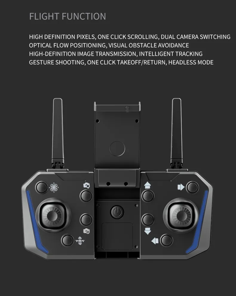 Professional mini LED light drone 4K WIFI HD ESC camera Fpv with optical flow obstacle avoidance folding quadcopter toy gift