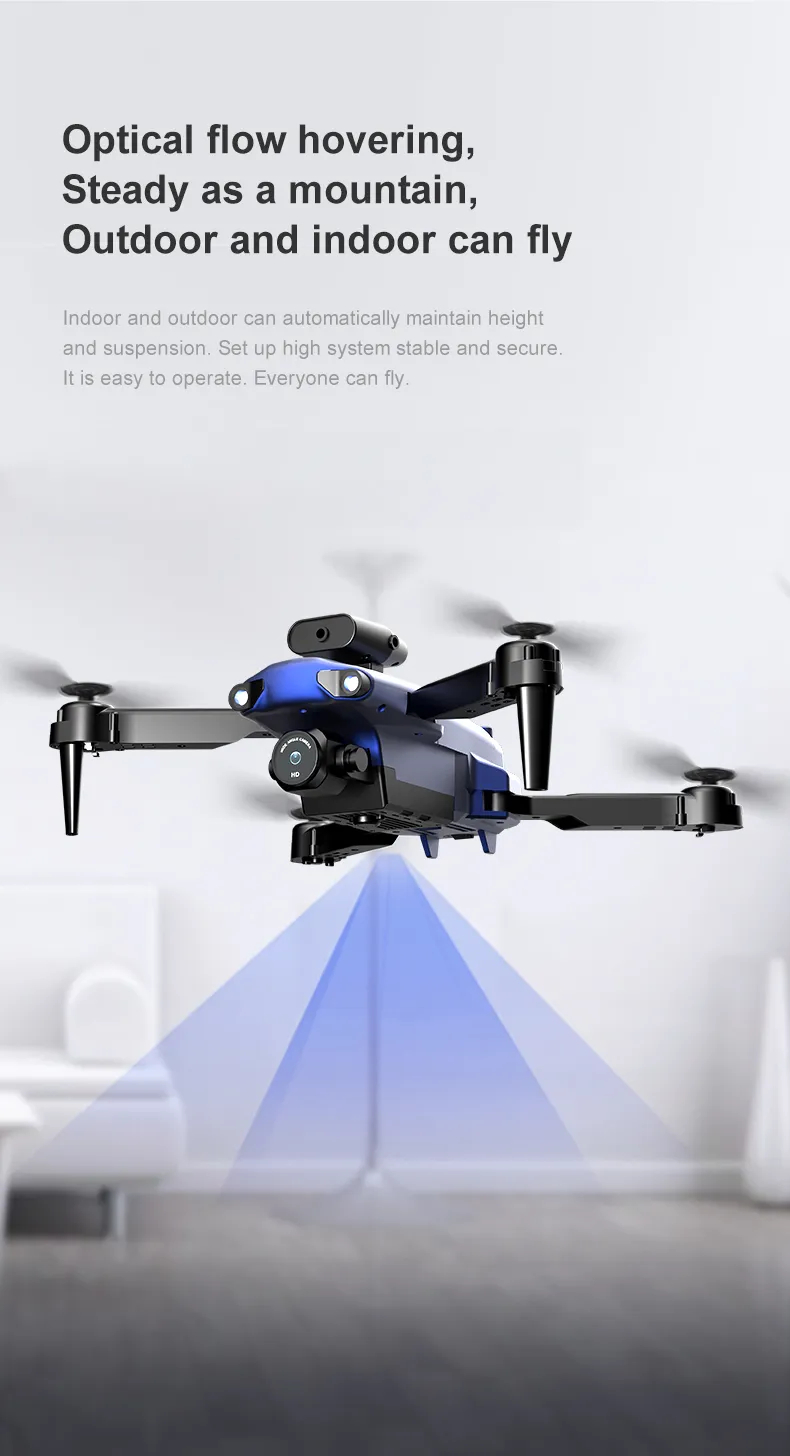 New professional UAV 809 4K HD camera WIFI FPV optical flow 360 ° obstacle avoidance foldable four-axis aircraft camera-free toy