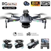 RG101 Pro GPS Drone 8K With 2-axis Gimbal HD Dual Camera 5G WIFI 360° Obstacle Avoidance Brushless Foldable Quadcopter Dron