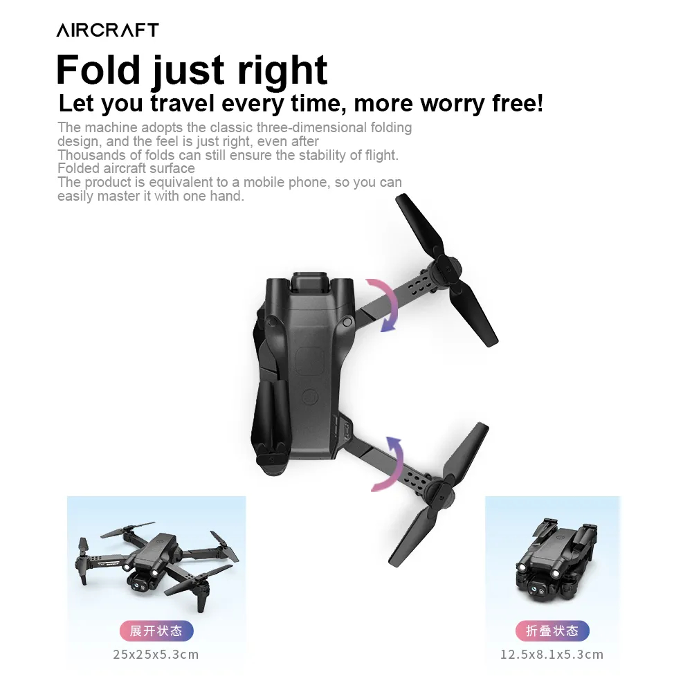 New MINI4 UAV 4K HD ESC Camera Optical Flow Positioning Obstacle Avoidance Foldable Quadcopter Remote Control Drone Toy Boy Gift