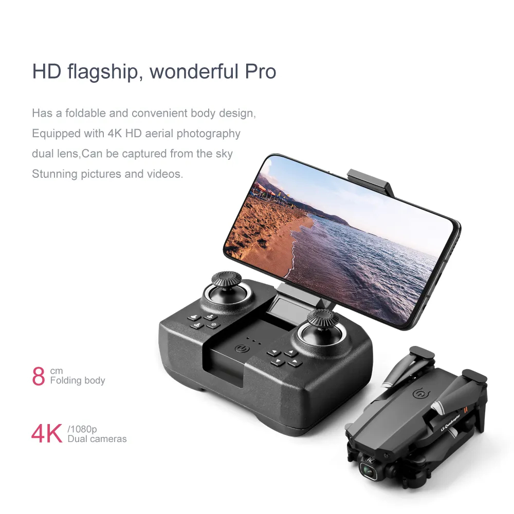 2021 New Mini Drone XT6 4K 1080P HD Camera WiFi Fpv Air Pressure Altitude Hold Foldable Quadcopter RC Drone Kid Toy GIft