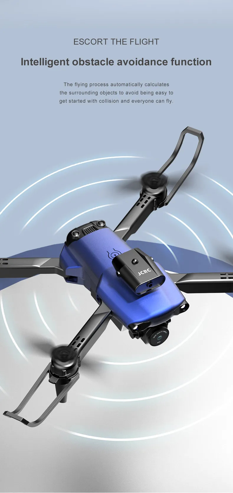 New professional UAV 809 4K HD camera WIFI FPV optical flow 360 ° obstacle avoidance foldable four-axis aircraft camera-free toy