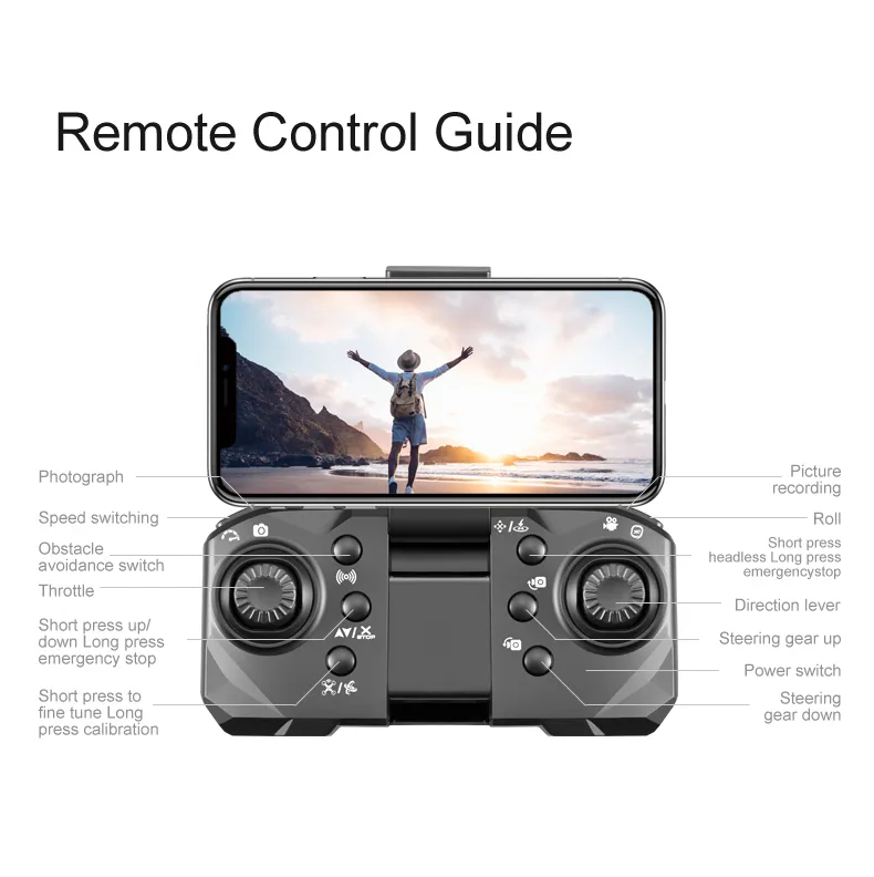 The new D6 professional mini drone 4kWifi FPV HD ESC camera optical flow with obstacle avoidance foldable quadcopter toy gift