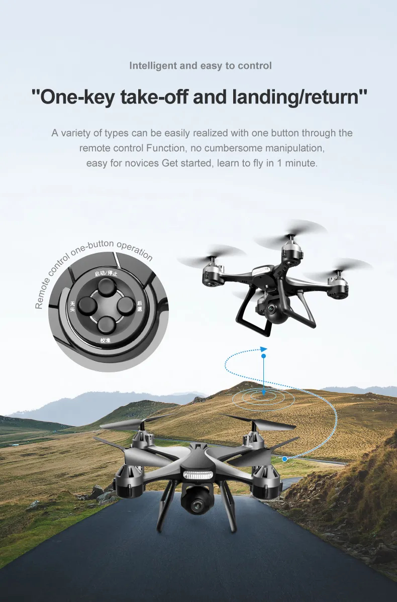 New JC801 Drone 4k Professional WiFi Fpv HD wide-angle camera RC Aerial Photography quadcopter helicopter Camera-free toy gift
