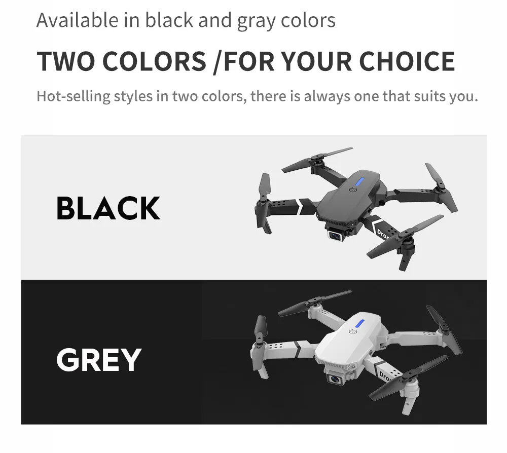The new E88 professional drone WIFI FPV wide-angle HD 4K 1080P camera height hold foldable quadcopter childrens gifts toys