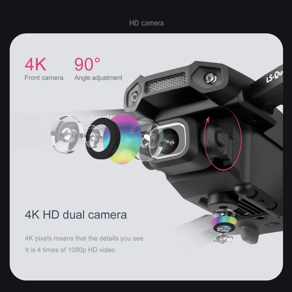2021 New Mini Drone XT6 4K 1080P HD Camera WiFi Fpv Air Pressure Altitude Hold Foldable Quadcopter RC Drone Kid Toy GIft