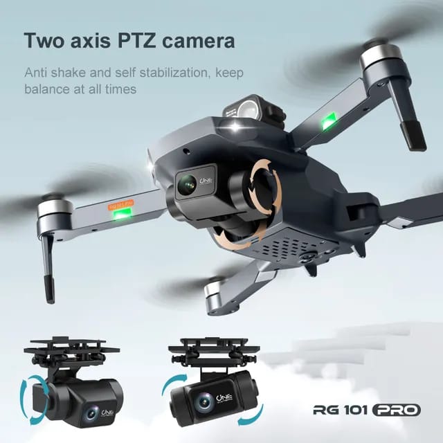 RG101 Pro GPS Drone 8K With 2-axis Gimbal HD Dual Camera 5G WIFI 360° Obstacle Avoidance Brushless Foldable Quadcopter Dron