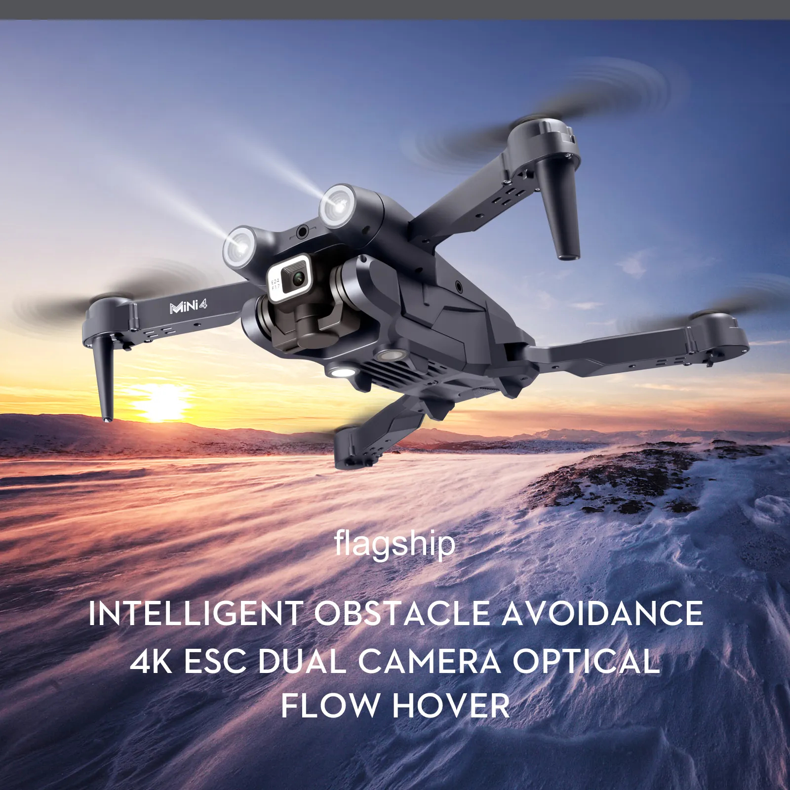 New MINI4 UAV 4K HD ESC Camera Optical Flow Positioning Obstacle Avoidance Foldable Quadcopter Remote Control Drone Toy Boy Gift