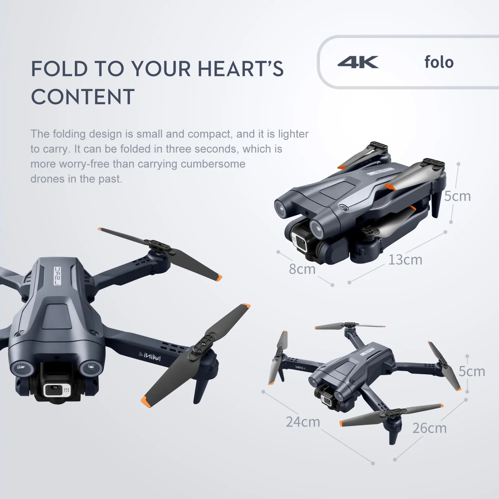 New MINI4 UAV 4K HD ESC Camera Optical Flow Positioning Obstacle Avoidance Foldable Quadcopter Remote Control Drone Toy Boy Gift