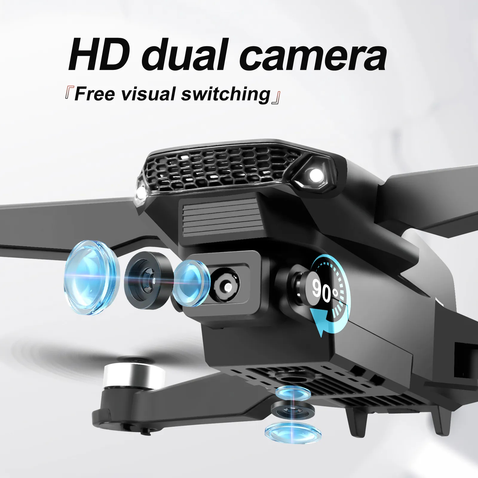 Professional Drone E88 4k wide-angle HD camera WiFi fpv height Hold Foldable RC quadrotor helicopter Camera-free childrens toys
