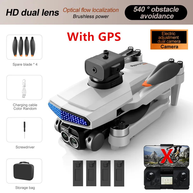 The new D6 professional mini drone 4kWifi FPV HD ESC camera optical flow with obstacle avoidance foldable quadcopter toy gift