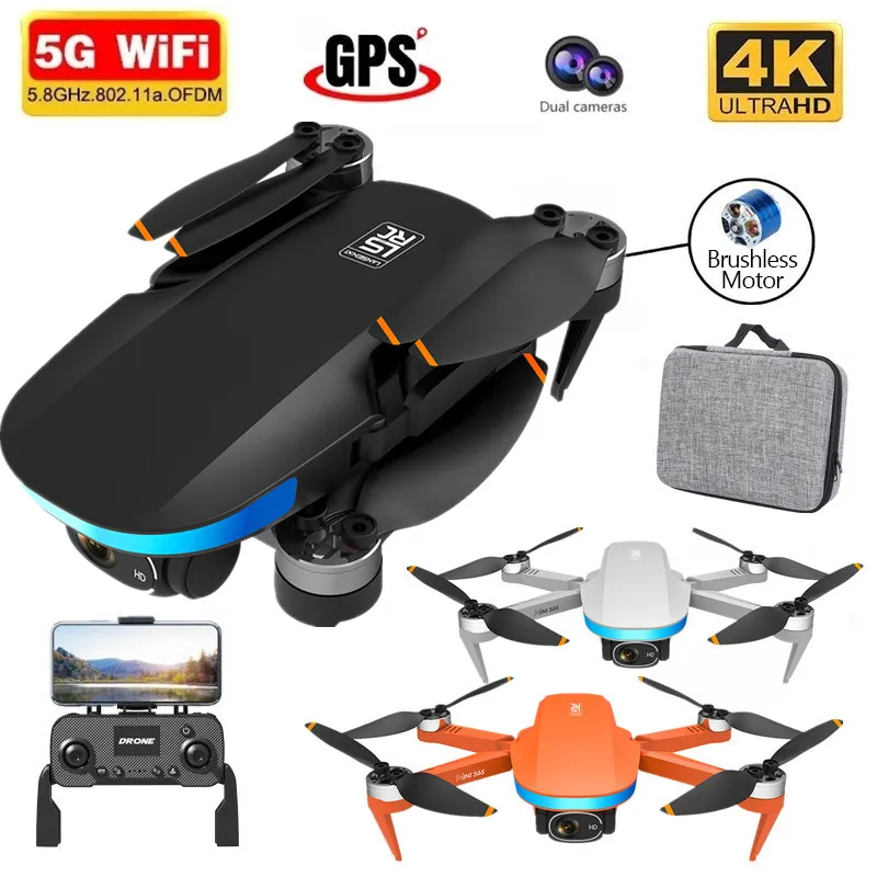 New S6S 4K Mini Drone GPS 5G Wifi HD Camera EIS Camera Optical Flow Brushless Motor Foldable Quadcopter RC Helicopter Toy