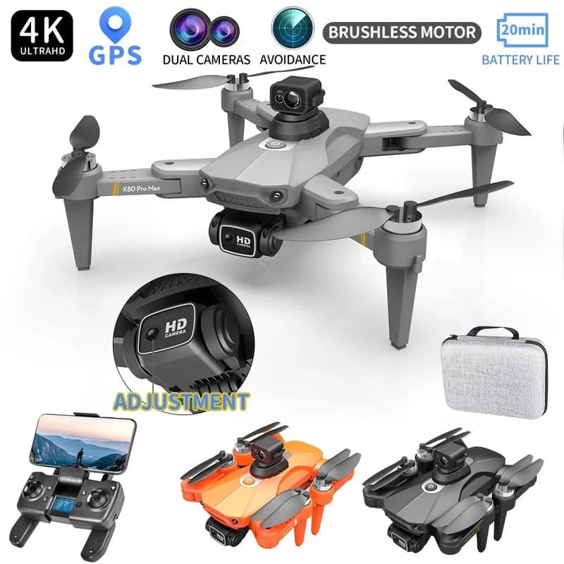 New K80 PRO Drone GPS 5G 4K HD Camera Professional Aerial Photography Brushless Motor Foldable Quadcopter Distance 1200M
