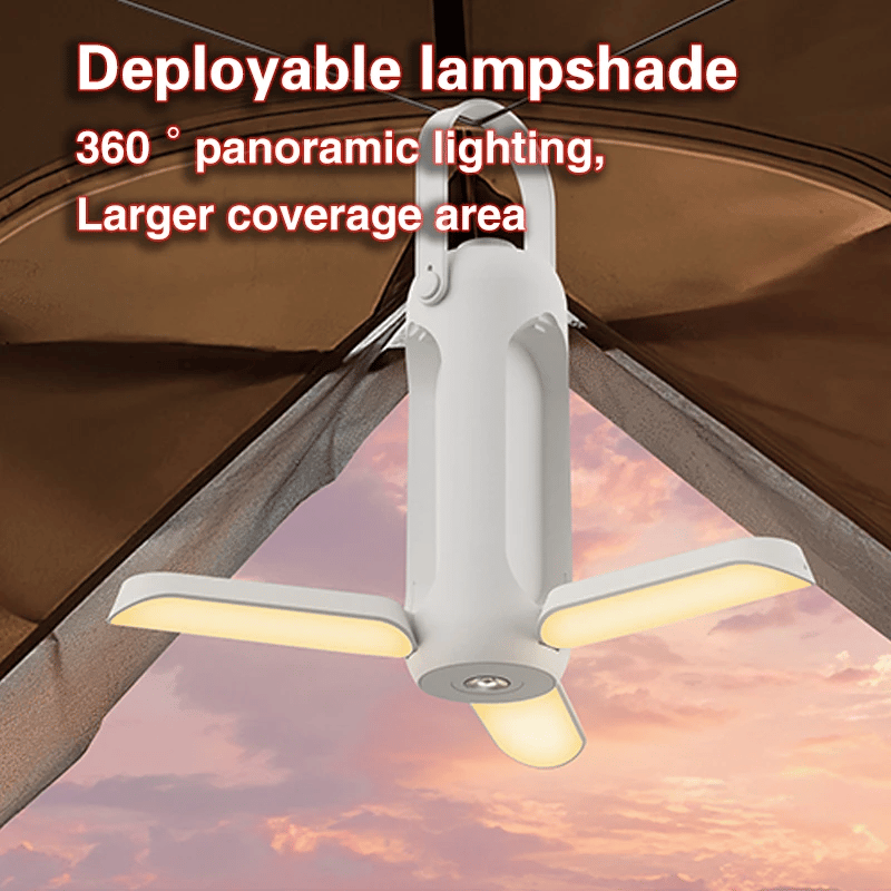 Portable Folding Outdoor Camping Light with Large Capacity Lighting Portable Hanging Tent Camping Light Outdoor Emergency USB Re