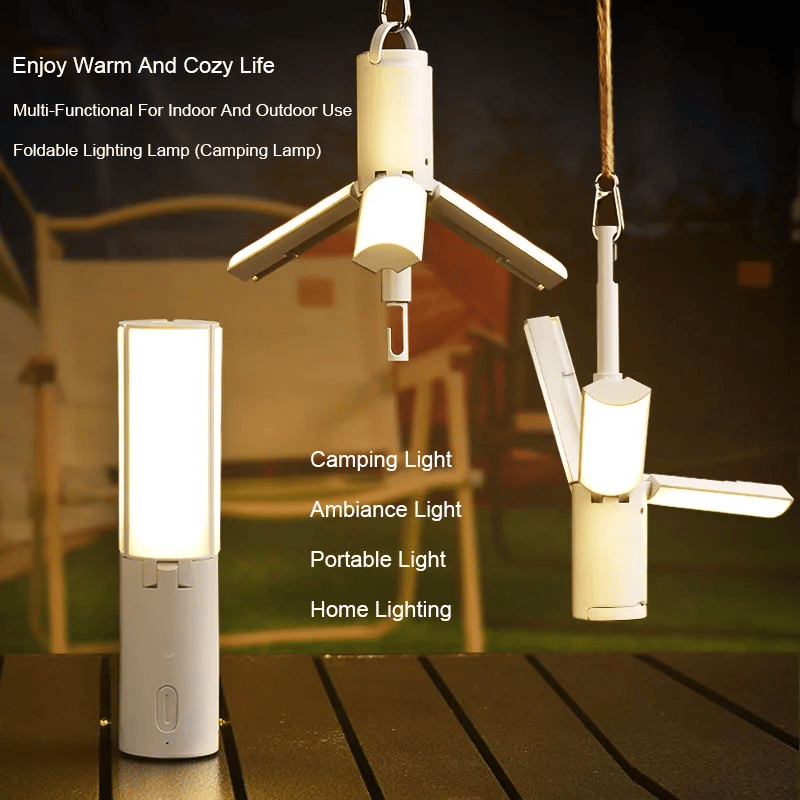 Outdoor Camping Light Multi functional Folding Emergency Light Tent Atmosphere Light Camping Horse Lantern Handheld Hanging Ligh