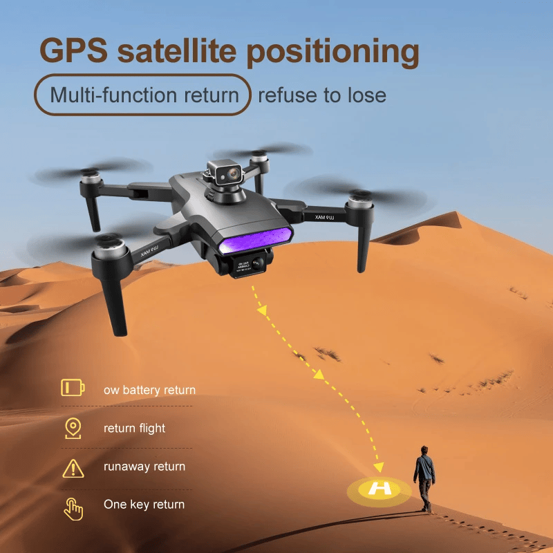 8K electric adjustable LU9 MAX new intelligent drone dual camera 360 ° laser obstacle avoidance quadcopter GPS automatic return