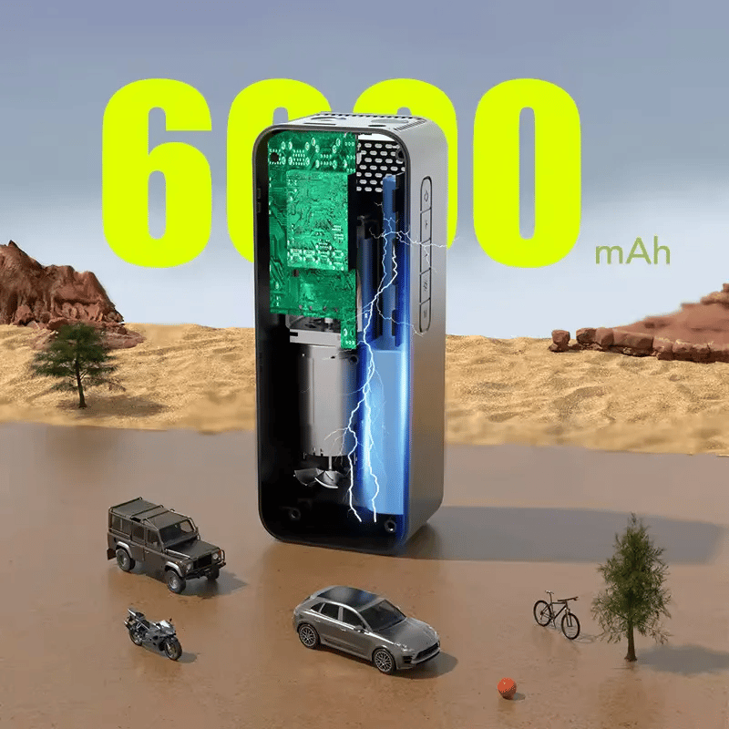 Portable mini vélo cylindre de gonflage de pneu de voiture pompe de gonflage de pneu de voiture portable rechargeable double usa