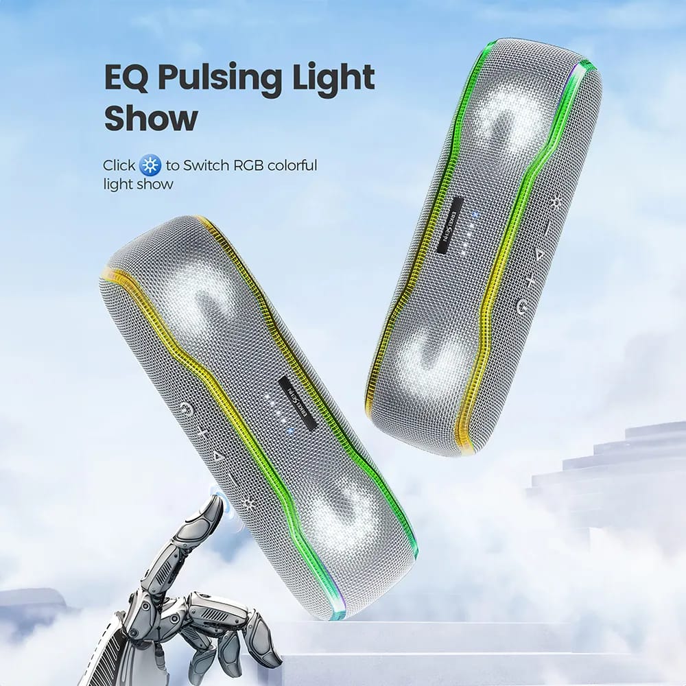 WISETIGER Bluetooth Speaker 25W Wireless IPX7 Waterproof Speaker Camping Sound Box BT5.3 Stereo Surround Loudspeaker for Outdoor