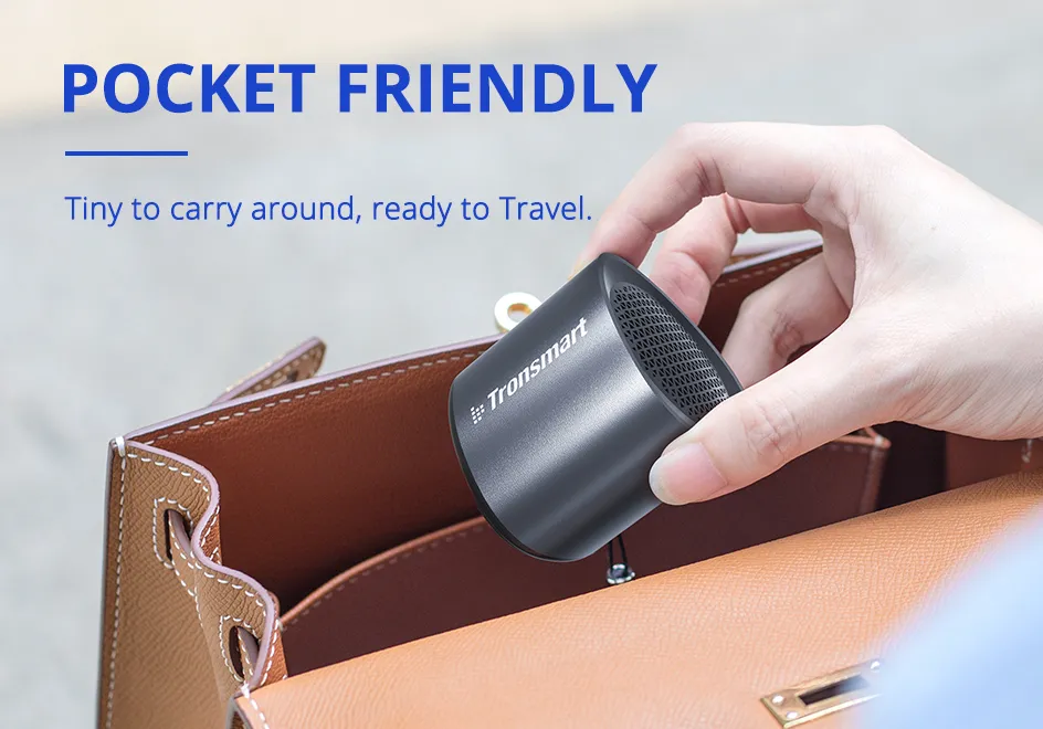 Tronsmart Nimo Portable Speaker Mini Speaker with Stereo Pairing, Hands-Free Call, IPX7 Waterproof, for Travel, Outdoor