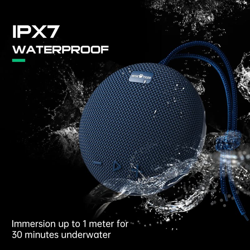 WISETIGER Speaker Buetooth IPX7 Waterproof Outdoor Sports Sound Box True Wireless Stereo Surround Audio BT5.0 Speaker Music Box