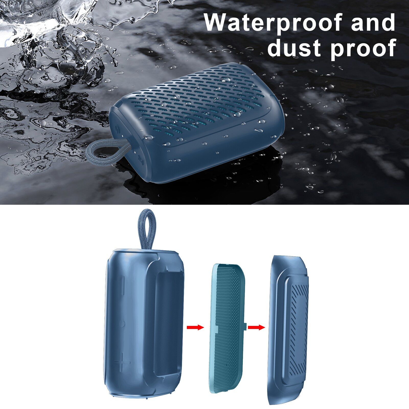WISE TIGER Mini Portable Bluetooth Speaker Outdoor IPX7 Waterproof Sound Box Loud Sound Wireless Speaker TWS Dual Pairing