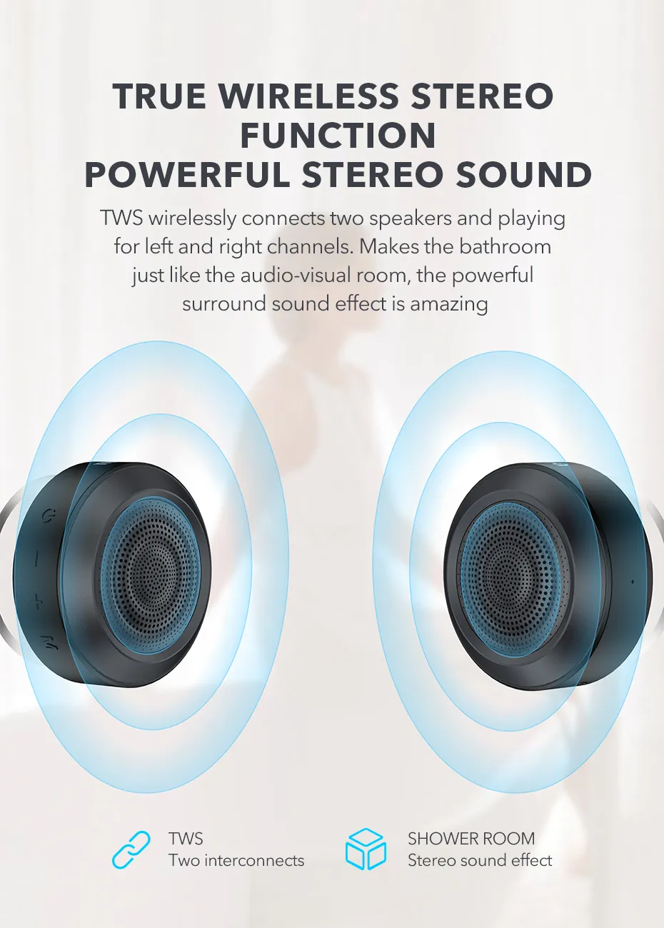mifa A4 bluetooth shower speaker IPX7 warterproof wireless portable bluetooth 5.0 with Calls Handsfree speaker