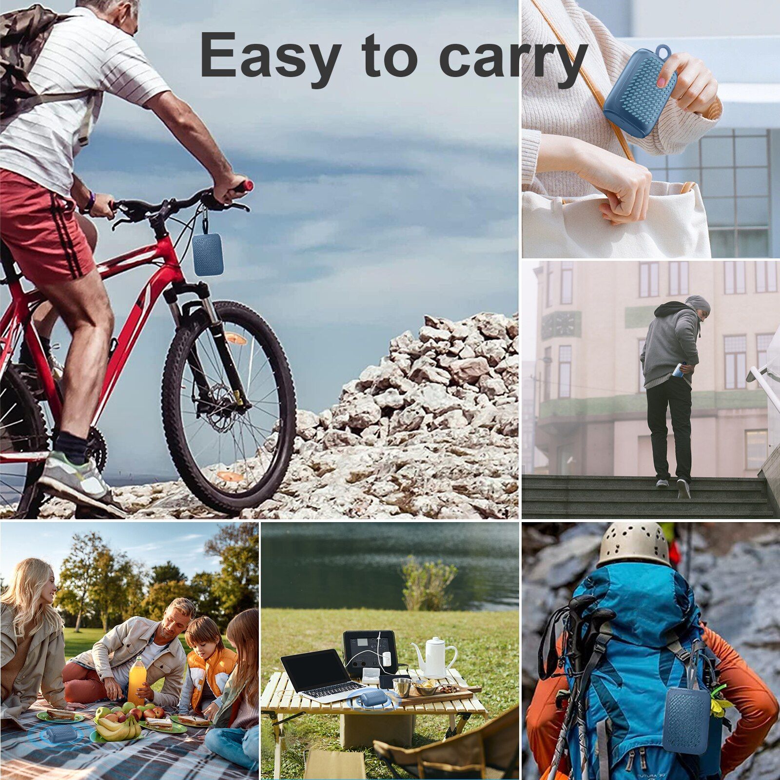 WISE TIGER Mini Portable Bluetooth Speaker Outdoor IPX7 Waterproof Sound Box Loud Sound Wireless Speaker TWS Dual Pairing