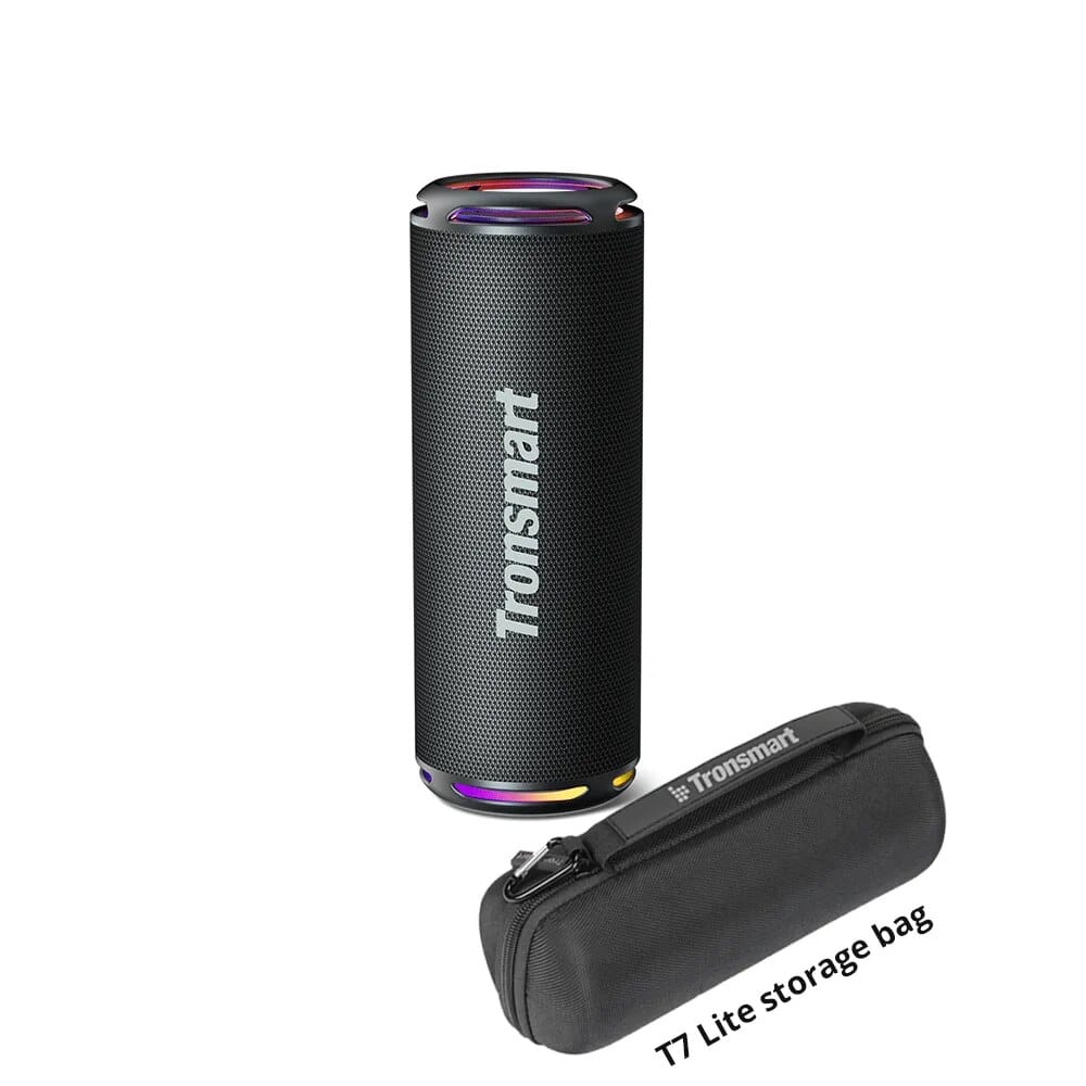 Tronsmart T7 Lite Bluetooth Speaker Enhanced Bass Portable Speaker with 24H Playtime, APP Control, IPX7 Waterproof for Camping
