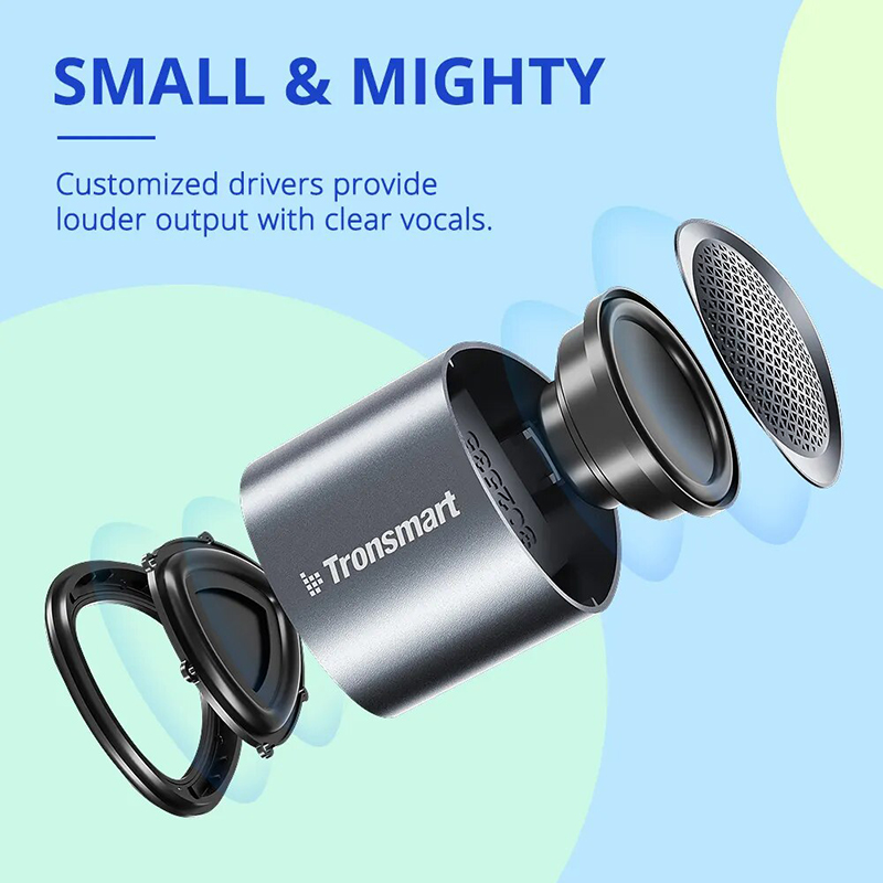 Tronsmart Nimo Portable Speaker Mini Speaker with Stereo Pairing, Hands-Free Call, IPX7 Waterproof, for Travel, Outdoor
