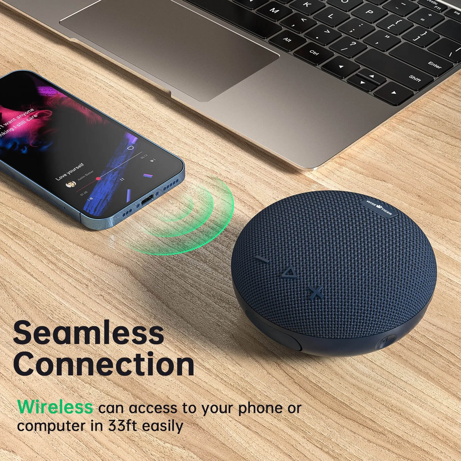 WISETIGER Speaker Buetooth IPX7 Waterproof Outdoor Sports Sound Box True Wireless Stereo Surround Audio BT5.0 Speaker Music Box