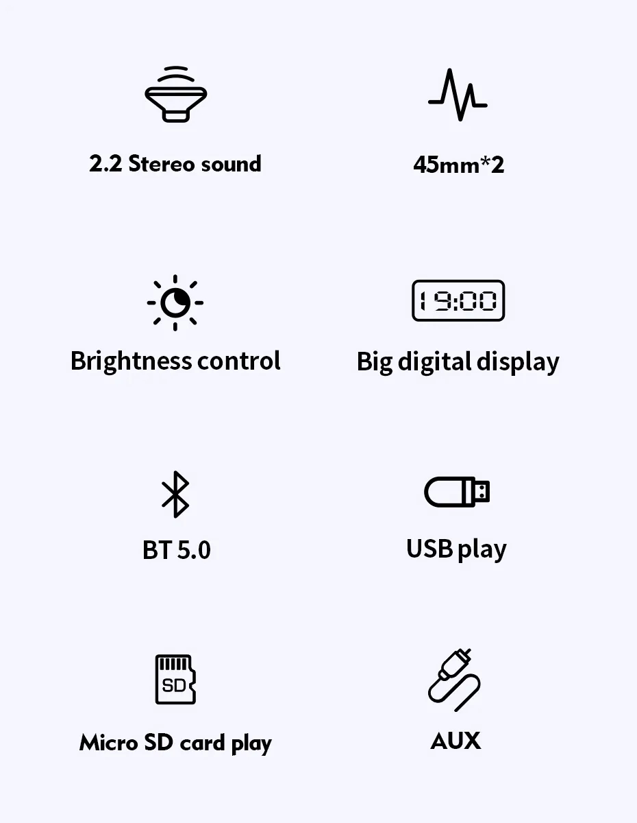 mifa Soundbar K3 Bluetooth Speaker 2 Stereo Sound Big Digital Display Wireless Bluetooth 5.0 Support TWS
