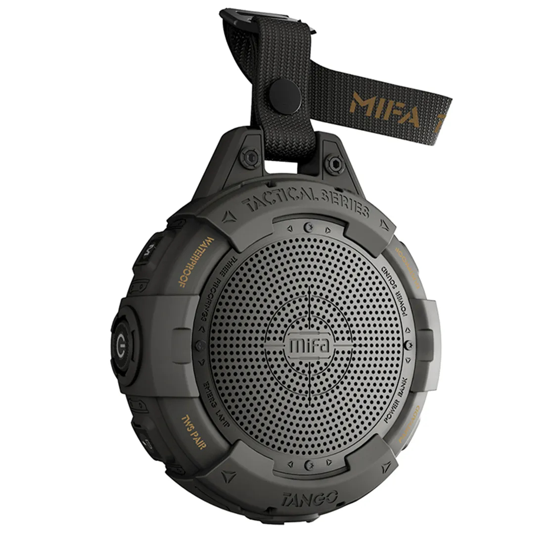 mifa Tango Portable Bluetooth Speaker With Flashlight,IP67 Waterproof &Shockproof,Bass Loudness Bluetooth 5.3, 25 HoursPlaytime