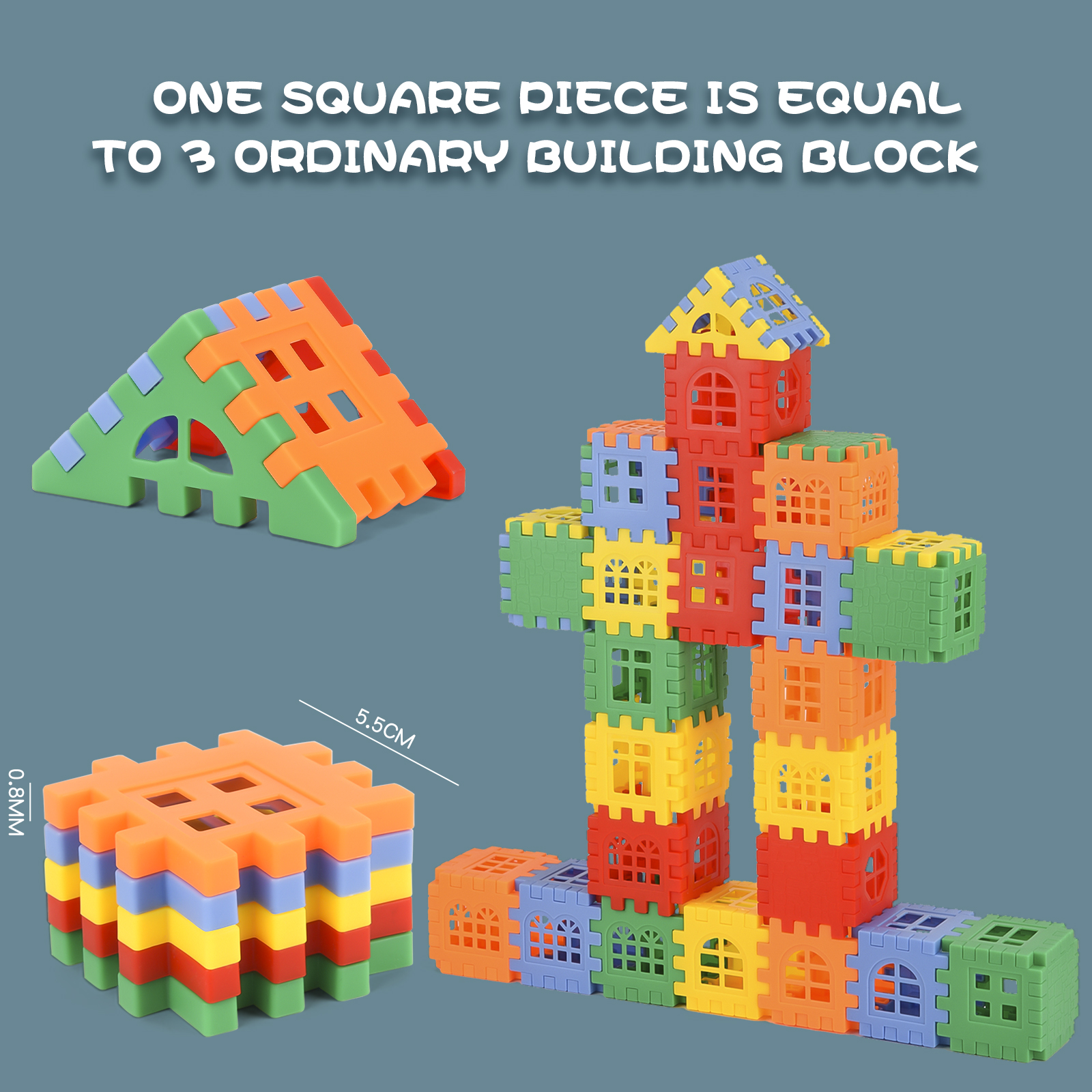 50pcs/lot Building Blocks Baby Paradise House spelling puzzle blocks City DIY Creative Model Figures Educational Kids Toys