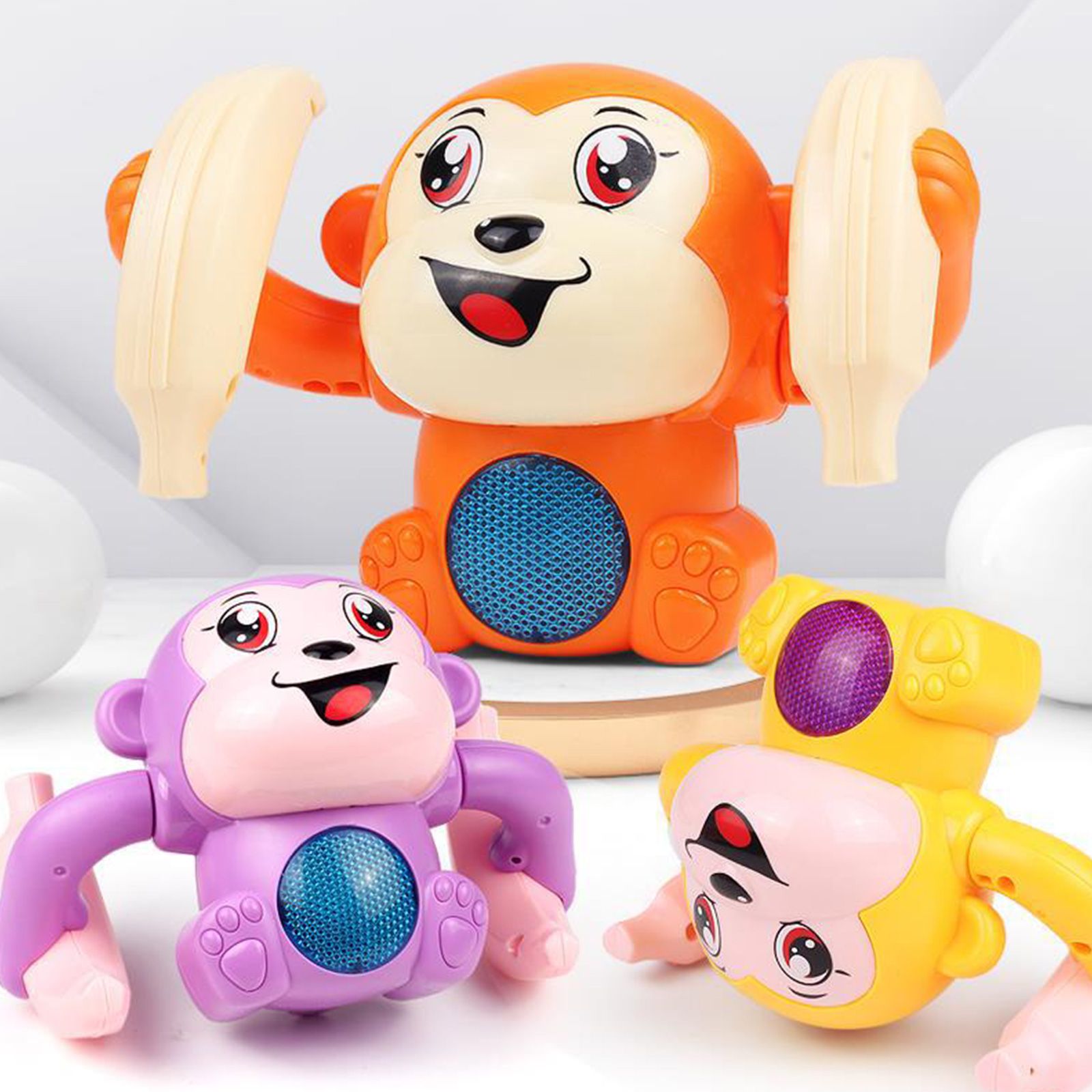 Electric Voice Control Tumbling Monkey Baby Toys Somersault Toy Light and Music Toy for Birthday Gift Early Educational Gift