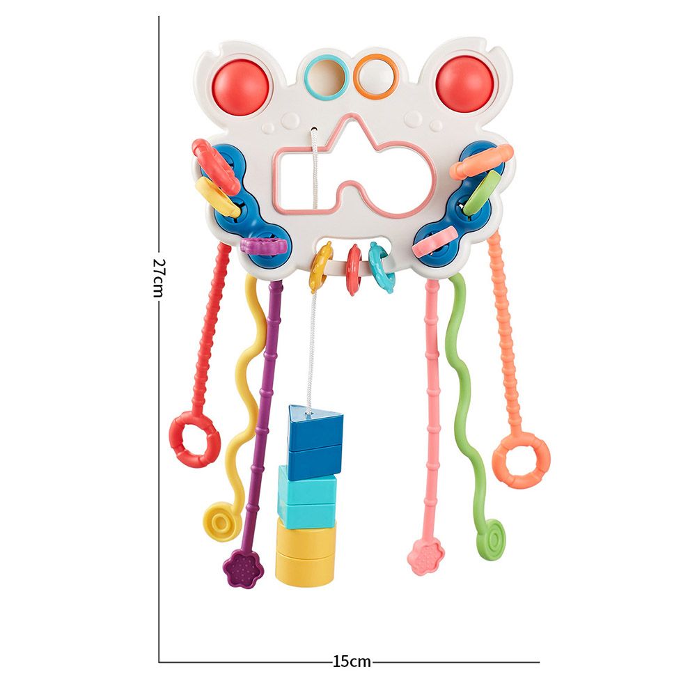 Baby Montessori Toys Pull String Sensory Toys Baby 6 12 Months Silicone Develop Teething Activity Toys for Kids Educational Toys
