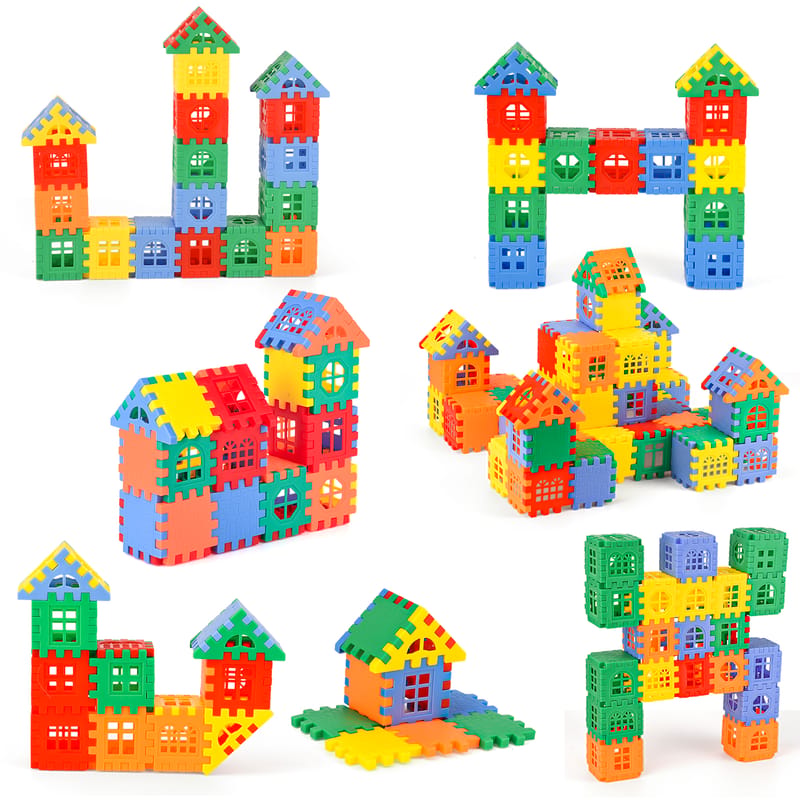 50pcs/lot Building Blocks Baby Paradise House spelling puzzle blocks City DIY Creative Model Figures Educational Kids Toys