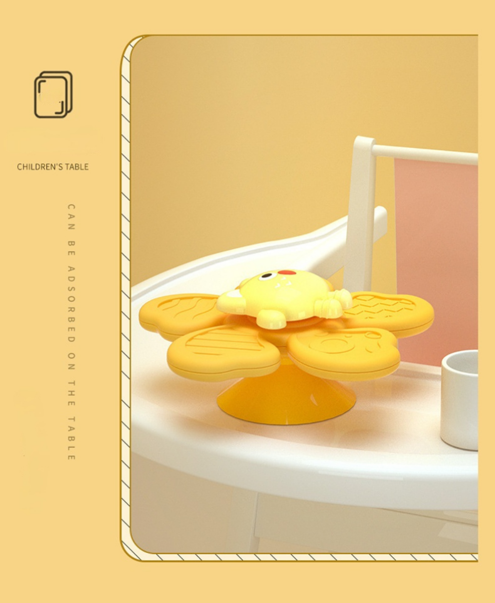 Montessori Baby Bath Toys For Boy Children Bathing Spinner Sucker Suction Cup Toy For Kids Funny Child Rotating Rattles Teether