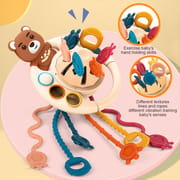 Baby Montessori Toys Pull String Sensory Toys Baby 6 12 Months Silicone Develop Teething Activity Toys for Kids Educational Toys