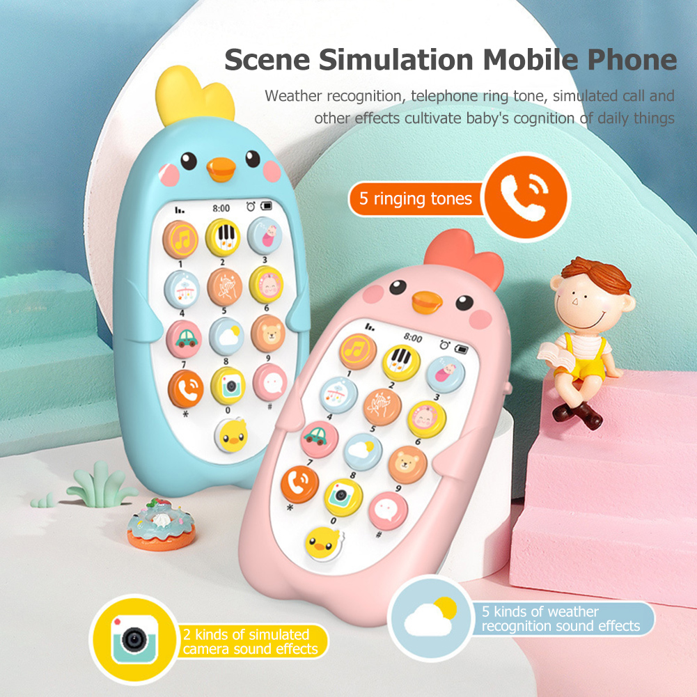 Electronic Baby Cell Phone Toy Battery Powered Silicone Baby Chewing Toys Plastic Early Educational Mobile Phone for Infant Gift Electronic Baby Cell Phone Toy Battery Powered Silicone Baby Chewing Toys Plastic Early Educational Mobile Phone for Infant Gift