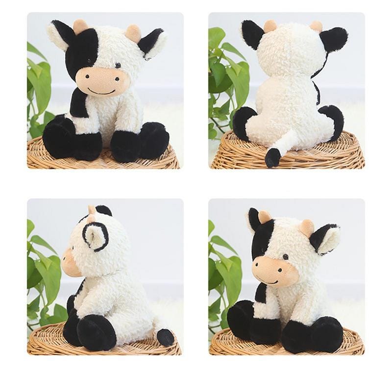Cartoon Milk Cattle Doll White & Black Soft Cow Stuffed Animal Plushie Toys For Kids Appease Toy Cute Nap Pillow Baby Gifts