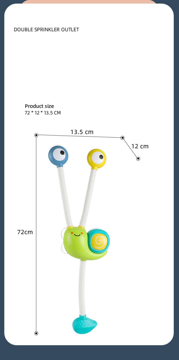 Bath Toys Water Game Snail Spraying Faucet Shower Electric Water Spray Toy For Baby Bathtime Bathroom Kids Toys