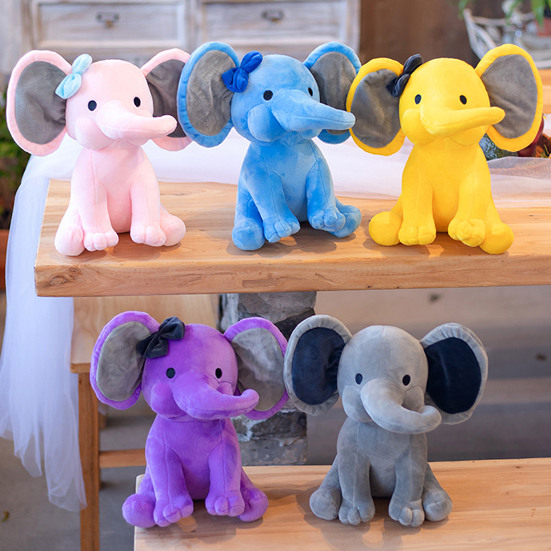 Elephant Plush Toys Kawaii Baby Toy Stuffed Animal Doll for Kids White Elephant Toys Cartoon for Girls Cute Toys for Wedding